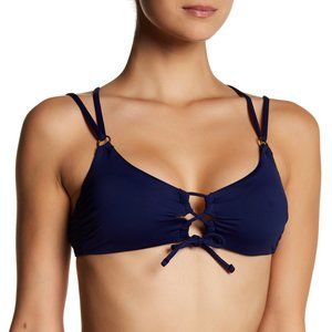 Sperry Blue Bralette Criss Cross Swim Bikini Top